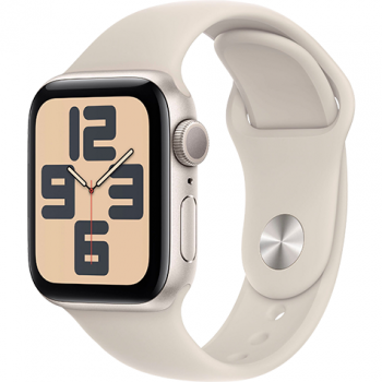 Apple Apple Watch SE (2023), GPS, Carcasa Starlight Aluminium 40mm , Starlight Sport Band - S/M