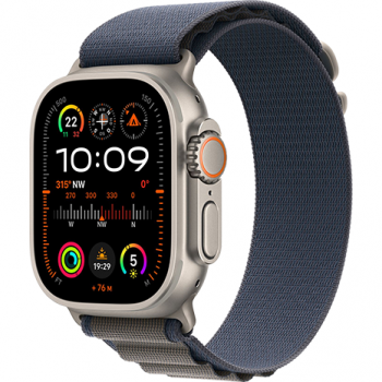 Apple Apple Watch Ultra 2, GPS, Cellular, Carcasa Titanium 49mm, Blue Alpine Loop - Small
