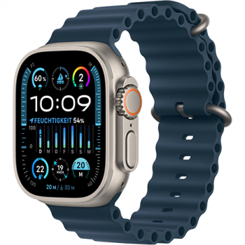 Apple Apple Watch Ultra 2, GPS, Cellular, Carcasa Titanium 49mm, Blue Ocean Band