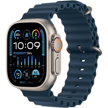 Apple Watch Ultra 2, GPS, Cellular, Carcasa Titanium 49mm, Blue Ocean Band