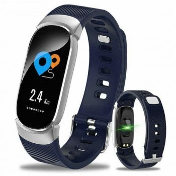 Bratara Techstar® Fitness B11 Albastru, IPS, Bluetooth 4.0, IP65, Monitorizare Cardiaca, Tensiune. Oxigenare, Hidratare ieftina