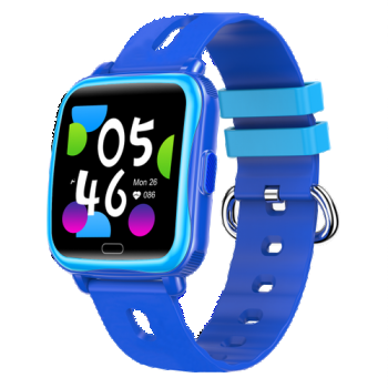 Ceas inteligent Smartwatch Copii Denver Kids SWK-110BU, Ecran 1.4inch, Bluetooth, Ritm cardiac, Saturatie Oxigen SpO2, Pedometru, Monitorizare Somn, Notificari (Albastru)