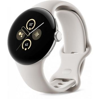 Ceas inteligent Smartwatch Google Pixel Watch 2, Display AMOLED 1.2inch, Procesor Qualcomm 5100, 2GB RAM, 32GB Flash, Bluetooth, Wi-Fi, GPS, NFC, Rezistent la apa 5 ATM (Bej)