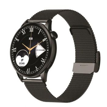Ceas inteligent Smartwatch Maxcom Fit FW58, Ecran 1.3inch, Ritm cardiac, Monitorizare somn, Waterproof IP68 (Negru)