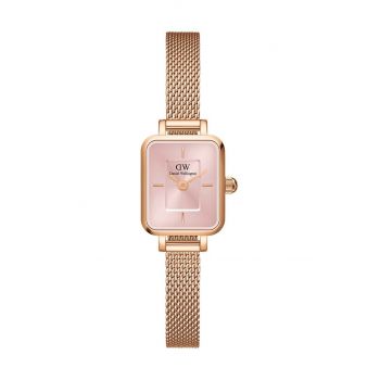 Daniel Wellington ceas Quadro Mini Melrose Blush femei, culoarea auriu