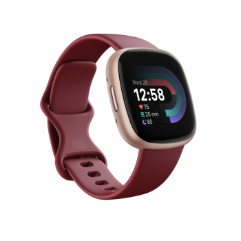 Fitbit Ceas smartwatch Fitbit Versa 4 Beet Juice/Copper Rose Aluminum ieftin