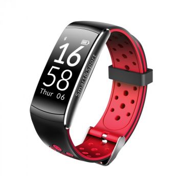 Bratara Fitness Techstar® Q8S Rosu, 0.96 inch IPS, Alerte, Monitorizare Cardiaca, Tensiune, Oxigenare, Bluetooth 4.0 ieftina