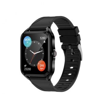 Ceas Smartwatch MRG MLC204, Bluetooth, Apeluri, Sms, Social Media, Silicon Negru C968