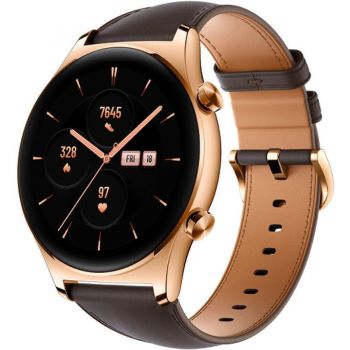 Honor Ceas Smartwatch HONOR Watch GS3, Curea piele, Auriu de firma original