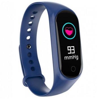 Resigilat Bratara Sport M4 Techstar® Pentru Fitness, Monitorizarea Presiunii Sangelui si A Batailor Inimii, Albastru