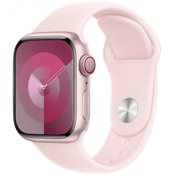 Apple SmartWatch Apple Watch S9, Cellular, 45mm Carcasa Aluminium Pink, Light Pink Sport Band - M/L