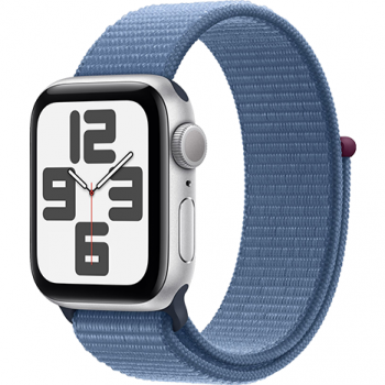 Apple Smartwatch Apple Watch SE (2023) GPS, Retina LTPO OLED Capacitive touchscreen 1.57, Bluetooth, Wi-Fi, Bratara Sport Loop, Carcasa Aluminiu 40mm, Rezistent la apa, Albastru deschis de firma original