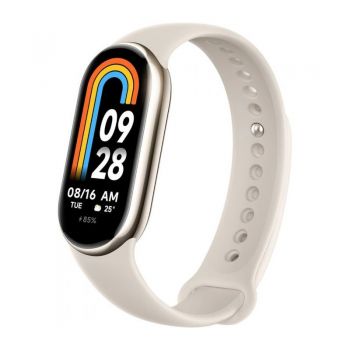 Bratara fitness Xiaomi Mi Band 8, Light Gold la reducere