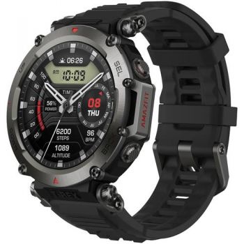 Ceas inteligent Smartwatch Amazfit T-Rex Ultra, Ecran AMOLED 1.39inch, Bluetooth, GPS, SpO2 (Negru)