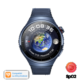Ceas inteligent Smartwatch Huawei Watch 4 Pro, 48mm, Carcasa Titan Aerospace-Grade Medes-L19M, e-SIM (Albastru)