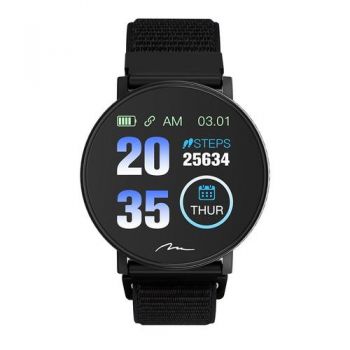 Ceas inteligent Smartwatch Media-Tech ACTIVEBAND Thaiti MT871, Monitorizare Puls, Pedometru, Alarma, Notificare Apeluri si Aplicatii, Functii Sport (Negru)