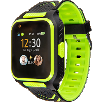 Ceas inteligent Smartwatch MyKi 4 LTE, Ecran IPS 1.4inch, Bluetooth, 4GB Flash, Camera 2MP, Apeluri vocale si video, Tripla localizare, Wi-Fi, Waterproof IP67 (Verde/Negru) ieftin