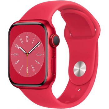 SmartWatch Apple Watch S8, 41mm Aluminium (Product) Red cu (Product) Red Sport Band Regular, GPS + Cellular