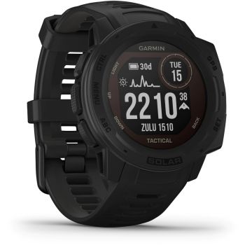 Smartwatch Garmin Instinct Solar, Tactical Edition, GPS, Negru de firma original