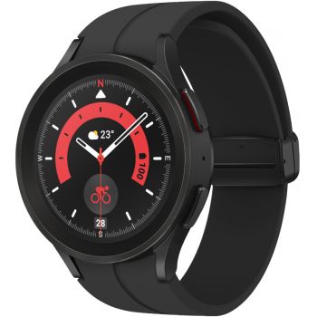 SmartWatch Samsung Galaxy Watch 5 Pro, LTE, 45 mm, Black, Wi-Fi, Bluetooth, GPS, NFC, Rezistent la apa