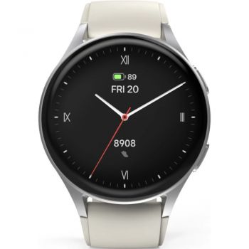 Smartwatch Smart Hama 8900, 1.32 inch, AMOLED, GPS, Asistent vocal, Argintiu