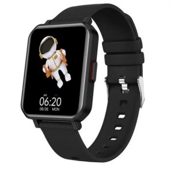 Ceas inteligent Smartwatch Maxcom FIT FW56 CARBON PRO, Bluetooth, Ecran HD 1.85inch, 100+ fete de ceas, 100+ moduri sport, SpO2, Ritm cardiac, Monitorizare somn (Negru)