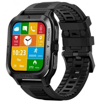 Ceas inteligent Smartwatch Maxcom FW67 Titan PRO, Bluetooth, Ecran IPS LCD 1.85inch, Monitorizare ritm cardiac, Puls, Oxigen din sange (Negru)
