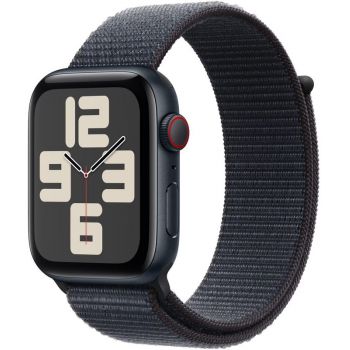 SmartWatch Apple Watch SE (2024), 44mm Aluminium Midnight cu Ink Sport Loop, GPS + Cellular