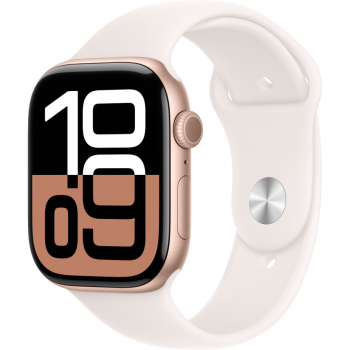Apple Apple Watch 10 GPS, Carcasa Rose Gold Aluminium 46mm, Light Blush Sport Band M-L Apple Apple Watch 10 GPS, Carcasa Rose Gold Aluminium 46mm, Light Blush Sport Band M-L