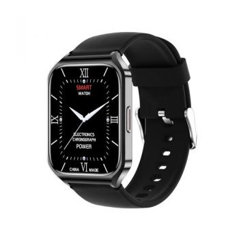 Ceas inteligent Smartwatch Sendem QX05, Ecran 1.43inch, Senzor miscare, Ritm cardiac, Bluetooth (Negru)