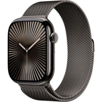 Apple Apple Watch 10, GPS, Cellular, Carcasa Slate Titanium, 46mm, Slate Milanese Loop, S-M