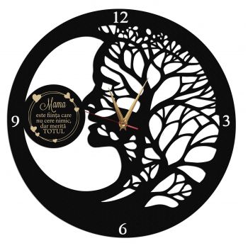 Ceas cadou personalizat mama merita totul - Diametru 45 cm