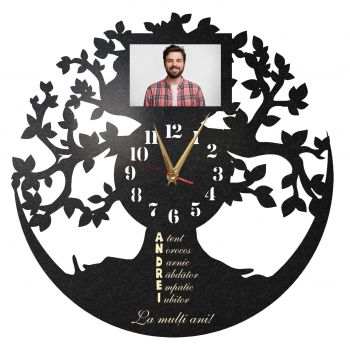 Ceas copacul vietii personalizat Andrei - Diametru 45 cm
