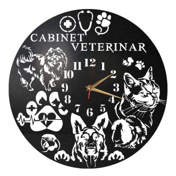 Ceas de perete cabinet clinica veterinara 04 - Diametru 45 cm