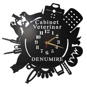 Ceas de perete cabinet veterinar 02 - Diametru 35 cm