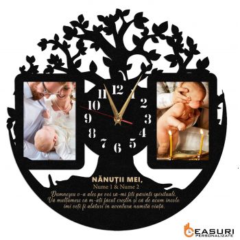 Ceas de perete cadou cu poze nanutii mei - Diametru 45 cm