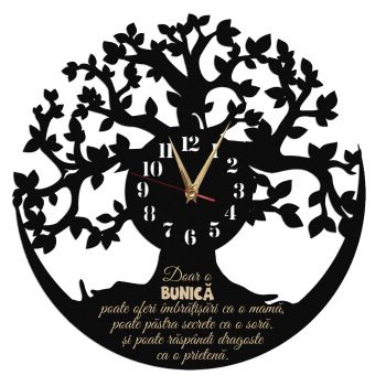 Ceas de perete copacul vietii doar o bunica - Diametru 35 cm