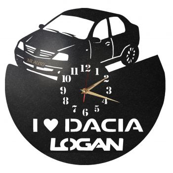 Ceas de perete personalizat Dacia Logan - Diametru 45 cm