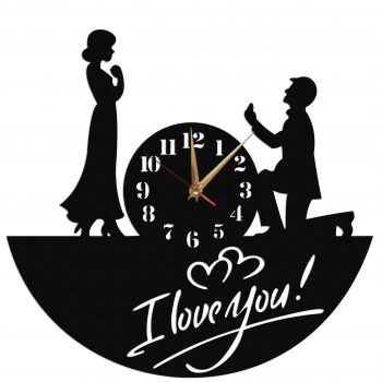 Ceas Personalizat Aniversare I love you - Diametru 35 cm