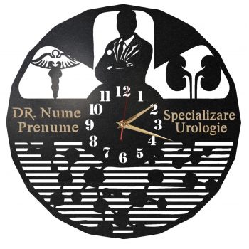 Ceas personalizat cadou medic urolog - Diametru 45 cm