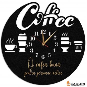 Ceas Personalizat Cafenea Coffee 03 - Diametru 45 cm