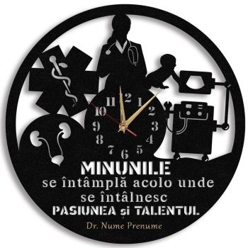 Ceas Personalizat Doctorita Urologie Pediatrica - Diametru 35 cm