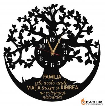 Ceas Personalizat Pentru Nasi Copacul Vietii 01 - Diametru 45 cm