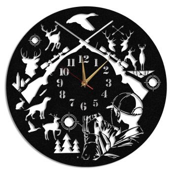Ceas Personalizat pentru vanator 04 - Diametru 35 cm
