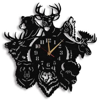 Ceas Personalizat Vanatoare Animale Salbatice - Diametru 45 cm