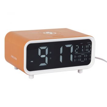 Ceas deșteptător cu încărcător wireless Chunky LED – Karlsson