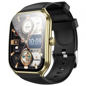 Ceas inteligent Smartwatch HOCO Y28 Call, Ecran AMOLED 1.96inch, Bluetooth, Functie apeluri, Notificari si mesaje, Ritm cardiac, Oxigen, IP67 (Auriu)