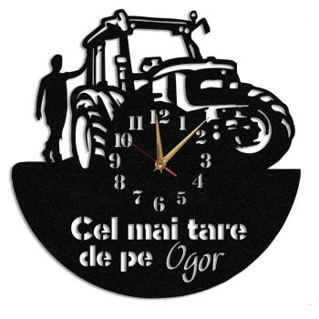 Ceas Personalizat Agricultor Tractor 01 - Diametru 35 cm