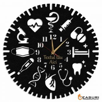 Ceas Personalizat Cadou Medic Asistenta 08 - Diametru 35 cm