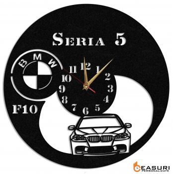 Ceas Personalizat cu numar BMW Seria 5 F10 02 - Diametru 35 cm